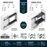 Botellero Extraíble Neo System Grafito Alt. 70 cm | EspacioBrico OFERTA
