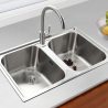 Fregadero Hércules Acero Inox 82x48 cm Sobre Encimera | EspacioBrico OFERTA
