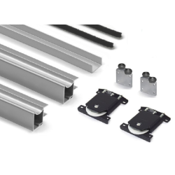 Kit Tirador Puerta Corredera Armario Plata mate 16 mm 235 cm | EspacioBrico