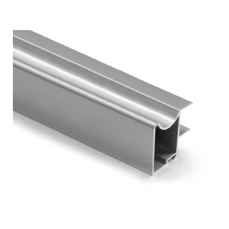 Kit Tirador Puerta Corredera Armario Plata mate 16 mm 235 cm | EspacioBrico