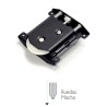 Kit Tirador Puerta Corredera Armario Plata mate 16 mm 235 cm | EspacioBrico