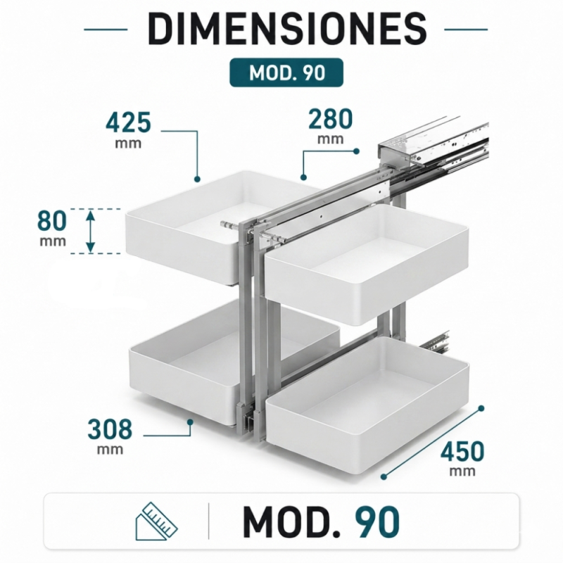 Mecanismo Rincón Extraíble Mod.90 NEO System Blanco | EspacioBrico OFERTA