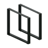 Pack 2 Patas de Mesa Estilo Industrial Cuadrado Negro | EspacioBrico OFERTA