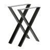 Pack 2 Patas de Mesa Estilo Industrial Forma "X" Negro | EspacioBrico OFERTA