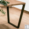 Pack 2 Patas de Mesa Estilo Industrial Ángulo Negativo Negro | EspacioBrico OFERTA