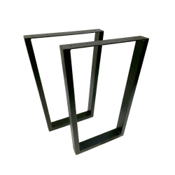 Pack 2 Patas de Mesa Estilo Industrial Ángulo Negativo Negro | EspacioBrico OFERTA