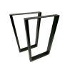 Pack 2 Patas de Mesa Estilo Industrial Ángulo Negativo Negro | EspacioBrico OFERTA