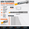 Guías Telescópicas 53 mm Ext. Total Con Bloqueo hasta 1500 mm | Andaser Store OFERTA