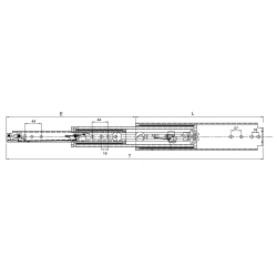 Guías Telescópicas 76 mm Ext. Total Sin Bloqueo 1000/1200/1500 mm | EspacioBrico OFERTA