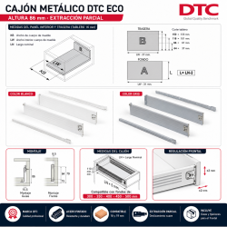 Cajón Metálico - Altura 86 mm | EspacioBrico OFERTA