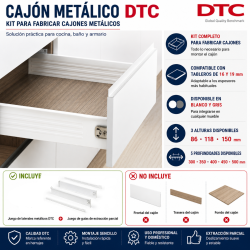 Cajón Metálico - Altura 86 mm | EspacioBrico OFERTA