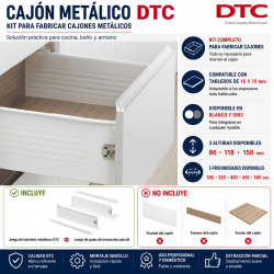 Cajón Metálico - Altura 150 mm | EspacioBrico OFERTA