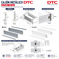 Cajón Metálico - Altura 150 mm | EspacioBrico OFERTA