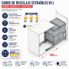 Contenedor Residuos Carro Exterior 27,5 + 27,5 L | EspacioBrico OFERTA