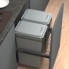 Contenedor Residuos Carro Exterior 40 + 40 L | EspacioBrico OFERTA