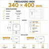 Fregadero Cocina Acero Negro Pavonado Roma 34x40 cm | EspacioBrico OFERTA