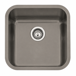 Fregadero Cocina Acero Negro Pavonado Roma 45x40 cm | EspacioBrico OFERTA