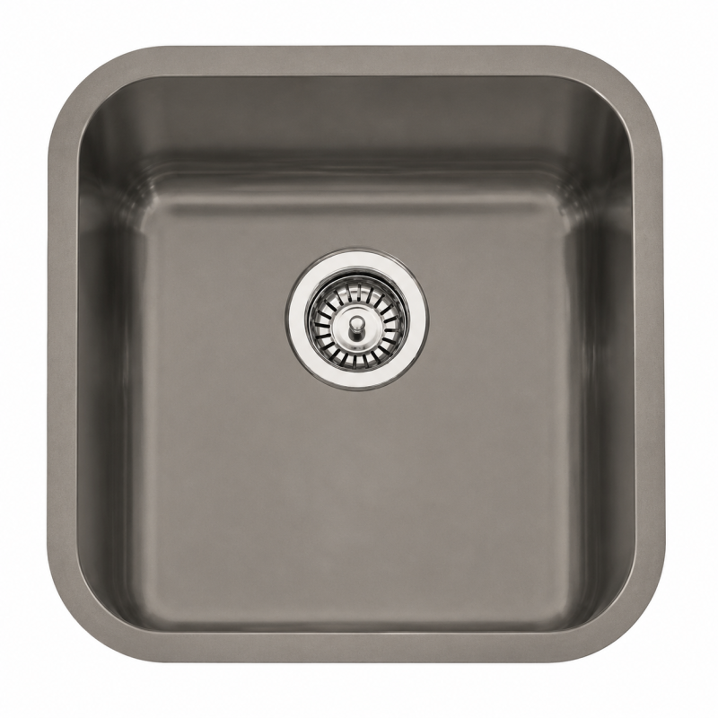 Fregadero Cocina Acero Negro Pavonado Roma 45x40 cm | EspacioBrico OFERTA
