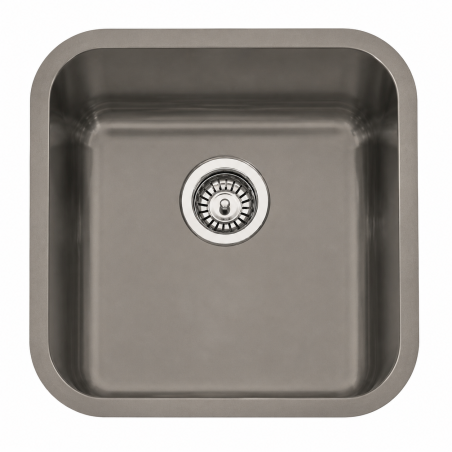 Fregadero Cocina Acero Negro Pavonado Roma 45x40 cm | EspacioBrico OFERTA