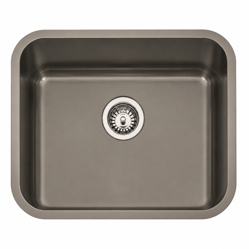 Fregadero Cocina Acero Negro Pavonado Roma 50x40 cm | EspacioBrico OFERTA