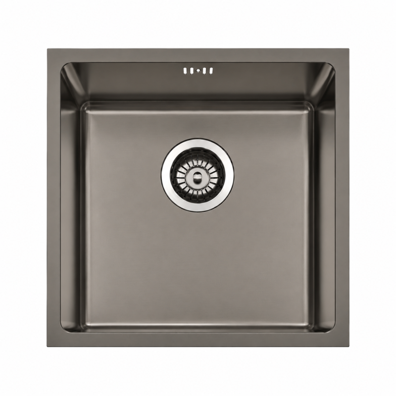 Fregadero Cocina Acero Negro Pavonado Berlín 40x40 cm | EspacioBrico OFERTA