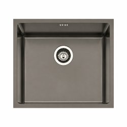 Fregadero Cocina Acero Negro Pavonado Berlín 50x40 cm | EspacioBrico OFERTA