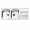 Fregadero Acero Inox Mod. Praga 120x50 cm Sobre Encimera | EspacioBrico OFERTA