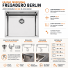 Fregadero Cocina Acero Inox Serie Berlín 40x40 cm | EspacioBrico OFERTA
