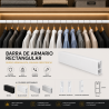 Barra Colgar de Armario Rectángular Blanco 1,95 metros | EspacioBrico OFERTA