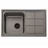 Fregadero Acero Negro Pavonado Serie Madrid 86x50 cm Sobre Encimera | EspacioBrico OFERTA