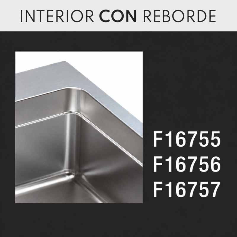 Fregadero Cocina Acero Inox Serie Boston 45x50 cm | EspacioBrico OFERTA