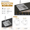 Fregadero Cocina Acero Inox Serie Boston 50x50 cm | EspacioBrico OFERTA