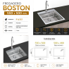 Fregadero Cocina Acero Inox Serie Boston 55x50 cm | EspacioBrico OFERTA