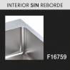 Fregadero Cocina Acero Inox Serie Boston 76x50 cm | EspacioBrico OFERTA