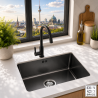 Fregadero Cocina Acero Negro Pavonado Berlín 50x40 cm | EspacioBrico OFERTA