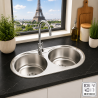 Fregadero Cocina Acero Inox Mod. París 84x44 cm | EspacioBrico OFERTA
