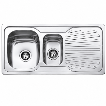 Fregadero Acero Inox Mod. Florencia 100x48 cm Sobre Encimera | EspacioBrico OFERTA