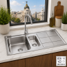 Fregadero Acero Inox Serie Madrid 97x50 cm Sobre Encimera | EspacioBrico OFERTA