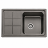 Fregadero Acero Negro Pavonado Serie Madrid 86x50 cm Sobre Encimera | EspacioBrico OFERTA