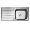 Fregadero Poseidon Acero Inox 100x50 cm Sobre Encimera | EspacioBrico OFERTA