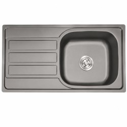 Fregadero Poseidon Negro Pavonado 100x50 cm Sobre Encimera | EspacioBrico OFERTA