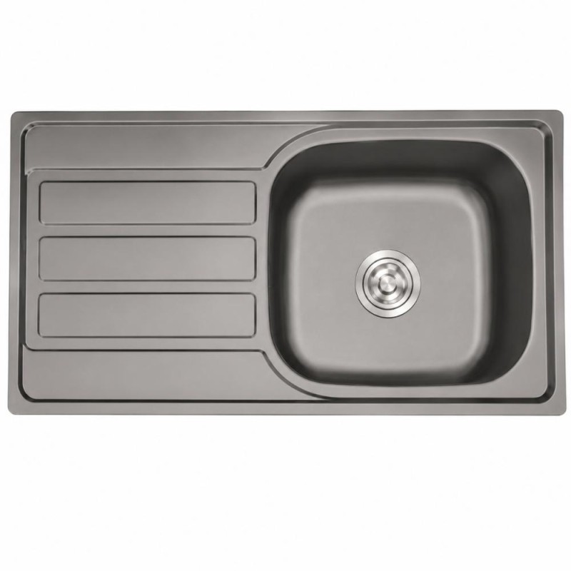Fregadero Poseidon Negro Pavonado 100x50 cm Sobre Encimera | EspacioBrico OFERTA