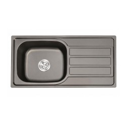 Fregadero Poseidon Negro Pavonado 80x50 cm Sobre Encimera | EspacioBrico OFERTA