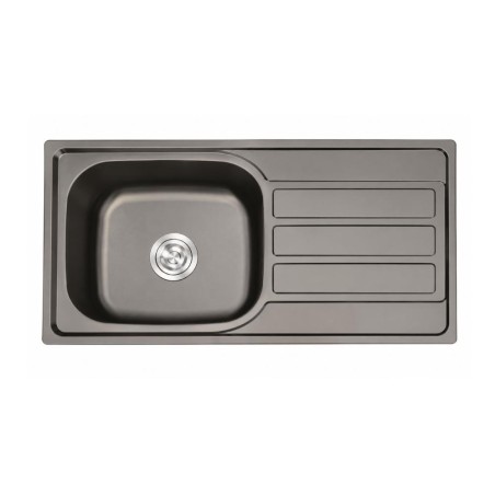 Fregadero Poseidon Negro Pavonado 80x50 cm Sobre Encimera | EspacioBrico OFERTA