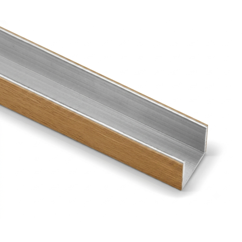 Perfil U Puerta Corredera Armario Madera Roble 16 mm | EspacioBrico OFERTA