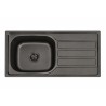 Fregadero Poseidon Negro Pavonado 80x50 cm Sobre Encimera | EspacioBrico OFERTA