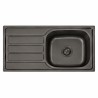 Fregadero Poseidon Negro Pavonado 80x50 cm Sobre Encimera | EspacioBrico OFERTA