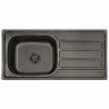 Fregadero Poseidon Negro Pavonado 100x50 cm Sobre Encimera | EspacioBrico OFERTA