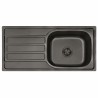 Fregadero Poseidon Negro Pavonado 100x50 cm Sobre Encimera | EspacioBrico OFERTA