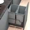 Contenedor Residuos Carro Exterior 27,5 + 27,5 L | EspacioBrico OFERTA